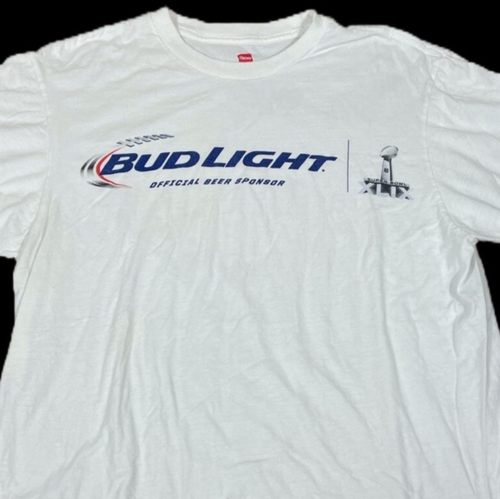Bud Light XLIX 2015 Superbowl Tshirt New In Package *3/$30 Sale*